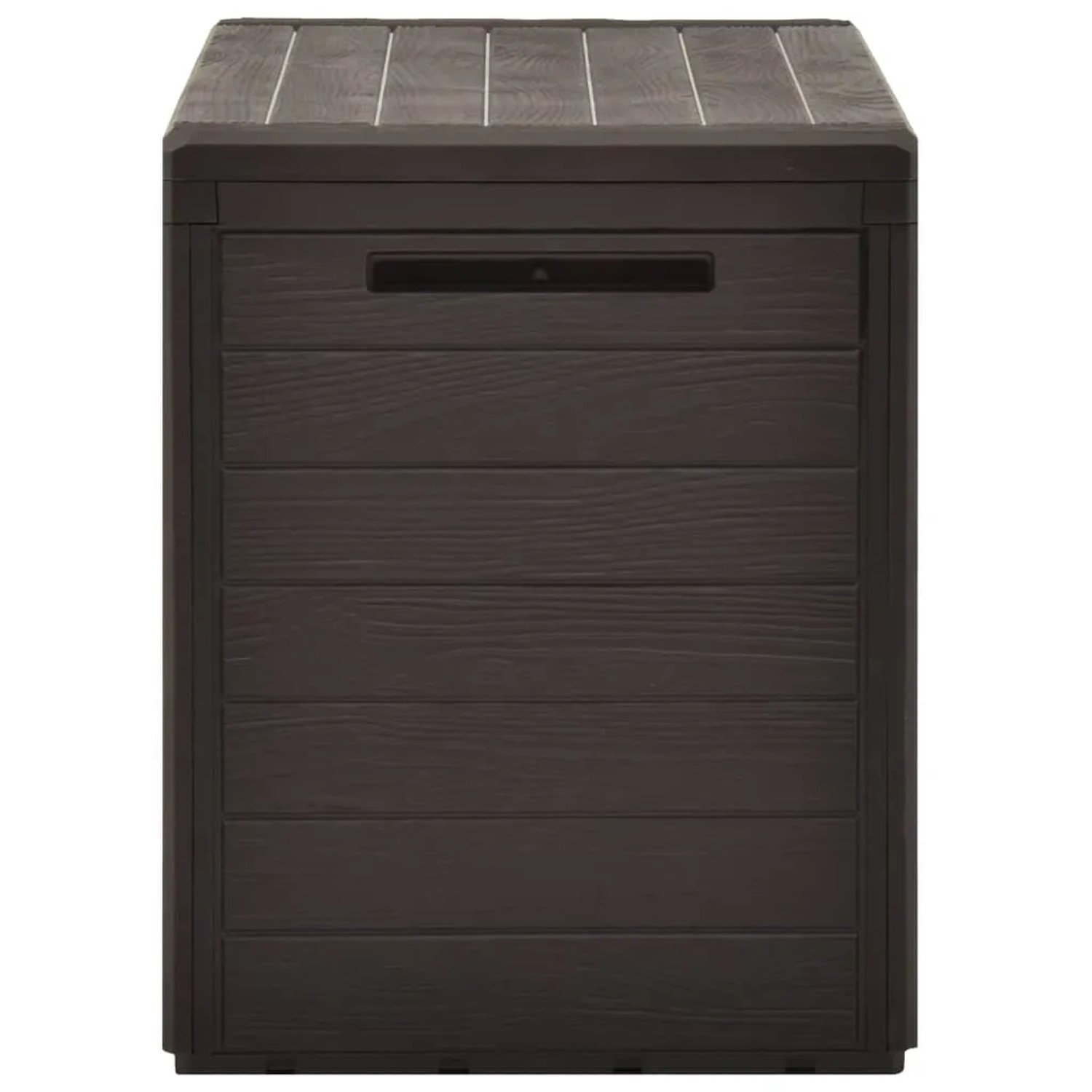 Braune VidaXL Gartenbox (78x44x55 cm) zur Aufbewahrung im Garten oder auf der Terrasse.