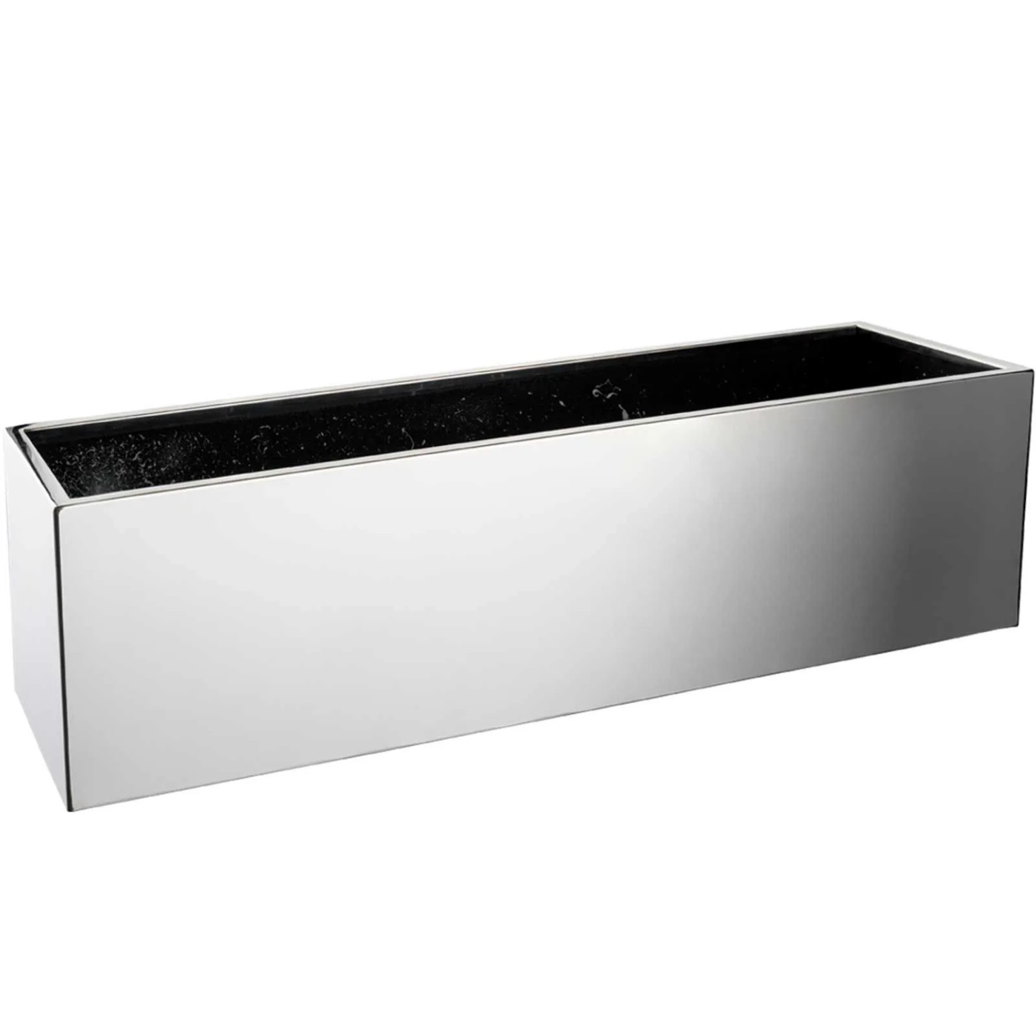 Vivanno Blumenkasten Acento Vertico 60 cm x 17 cm x 17 cm Edelstahl Poliert