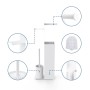 Relaxdays WC Garnitur Eisen Kunststoff Weiß Freistehend mit Ersatzrollenhalter 67 cm x 22 cm x 12 cm 2,2 kg_5