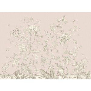 Sanders & Sanders Fototapete mit Blumenmuster in Beige, 1.1x1.55m.