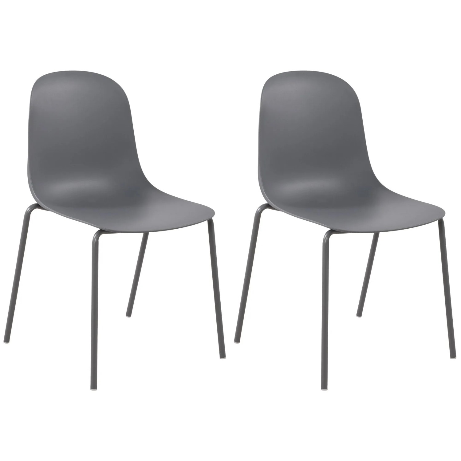 CLP 2er Set Gartenstuhl Hardin Dunkelgrau