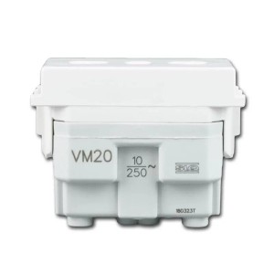 TEM MODUL PLUS Euro Steckdose 1M Weiß 250V10A