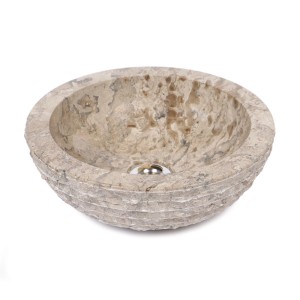 Wohnfreuden Marmor Waschbecken 015 Mini 30 cm Grau