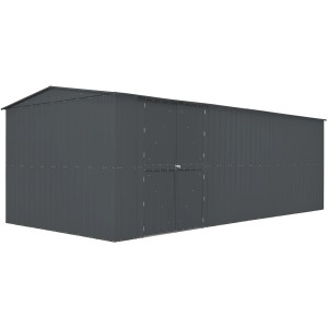 Globel Gerätehaus Erweiterung 410 in Anthrazit, zur Vergrößerung von Worker und Parker Gerätehäusern.