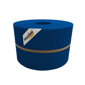 zaunzu Sichtschutz PP Premium gelocht, Enzianblau, 50m Rolle für Zaunbau.