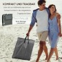 Outsunny Strandliege Stahl Oxfordstoff Grau 124L x 53B x 35-45H cm_5