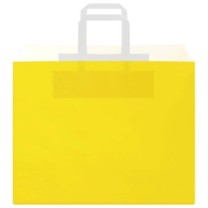 vidaXL Papiertragetaschen 250 Stk mit Henkeln Gelb 32x22x24 cm 4102015