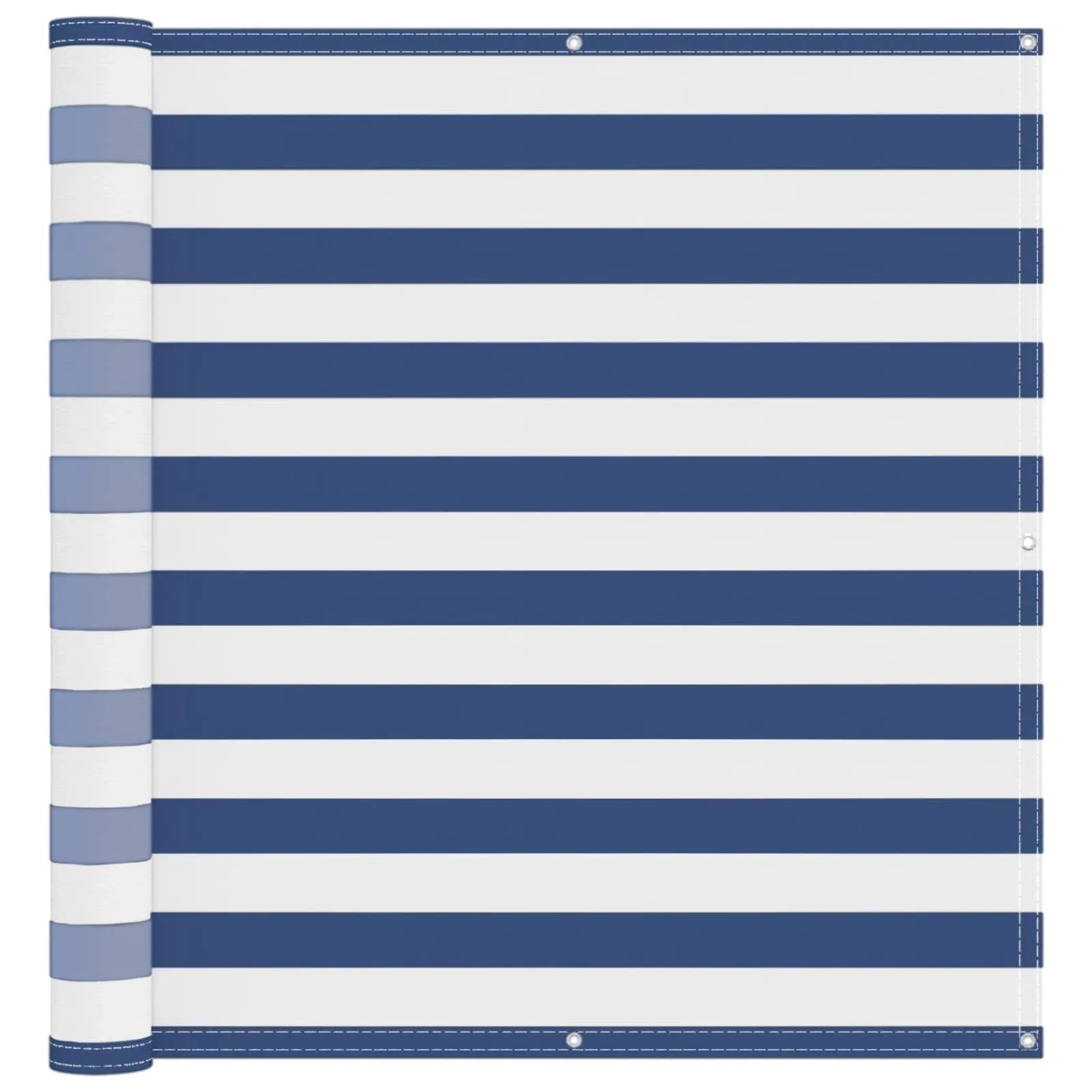 vidaXL Balkonsichtschutz Blau und Weiß 110 x 200 cm Oxford-Stoff 42030647