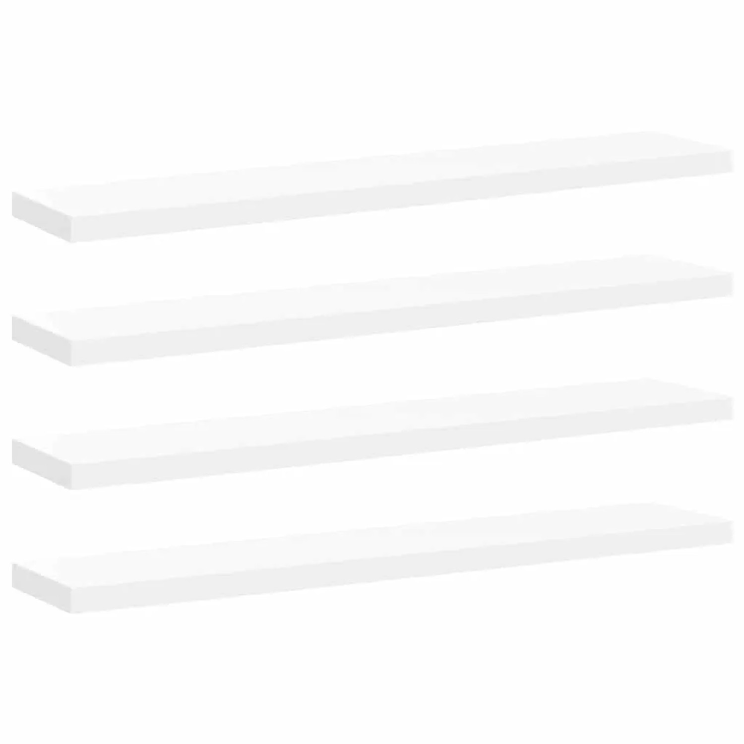 vidaXL Schweberegale 4 Stk Weiß 120x23,5x3,8 cm MDF 323822