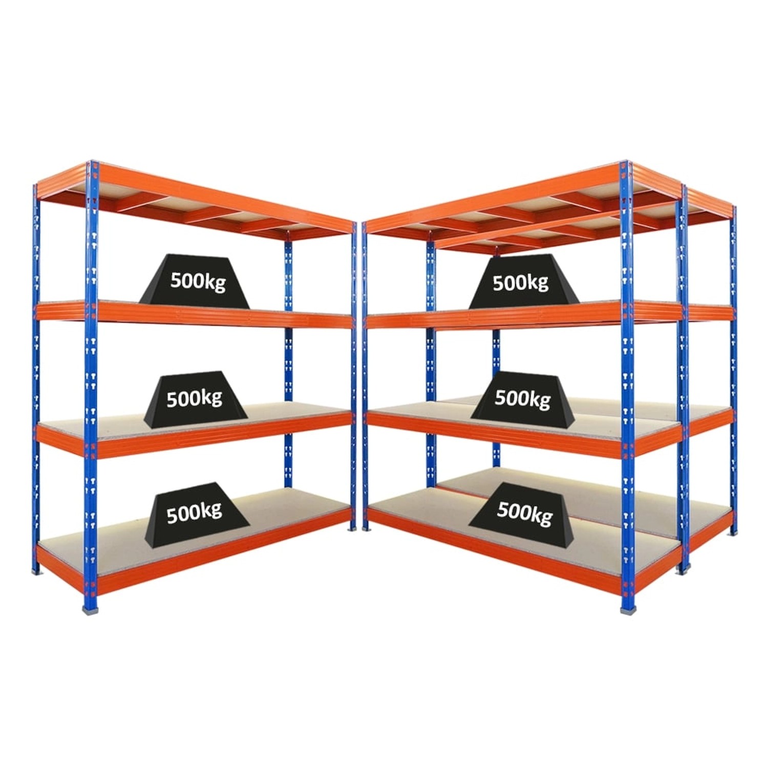 PROREGAL Mega Deal 3x Profi Schwerlastregal Rhino HxBxT 200x200x60cm 4 Span günstig online kaufen