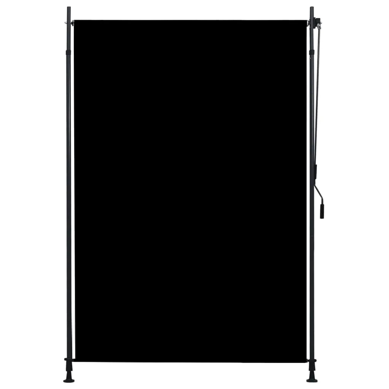 vidaXL Außenrollo, 150x270 cm, Anthrazit, mit Handkurbel für Balkon & Terrasse.