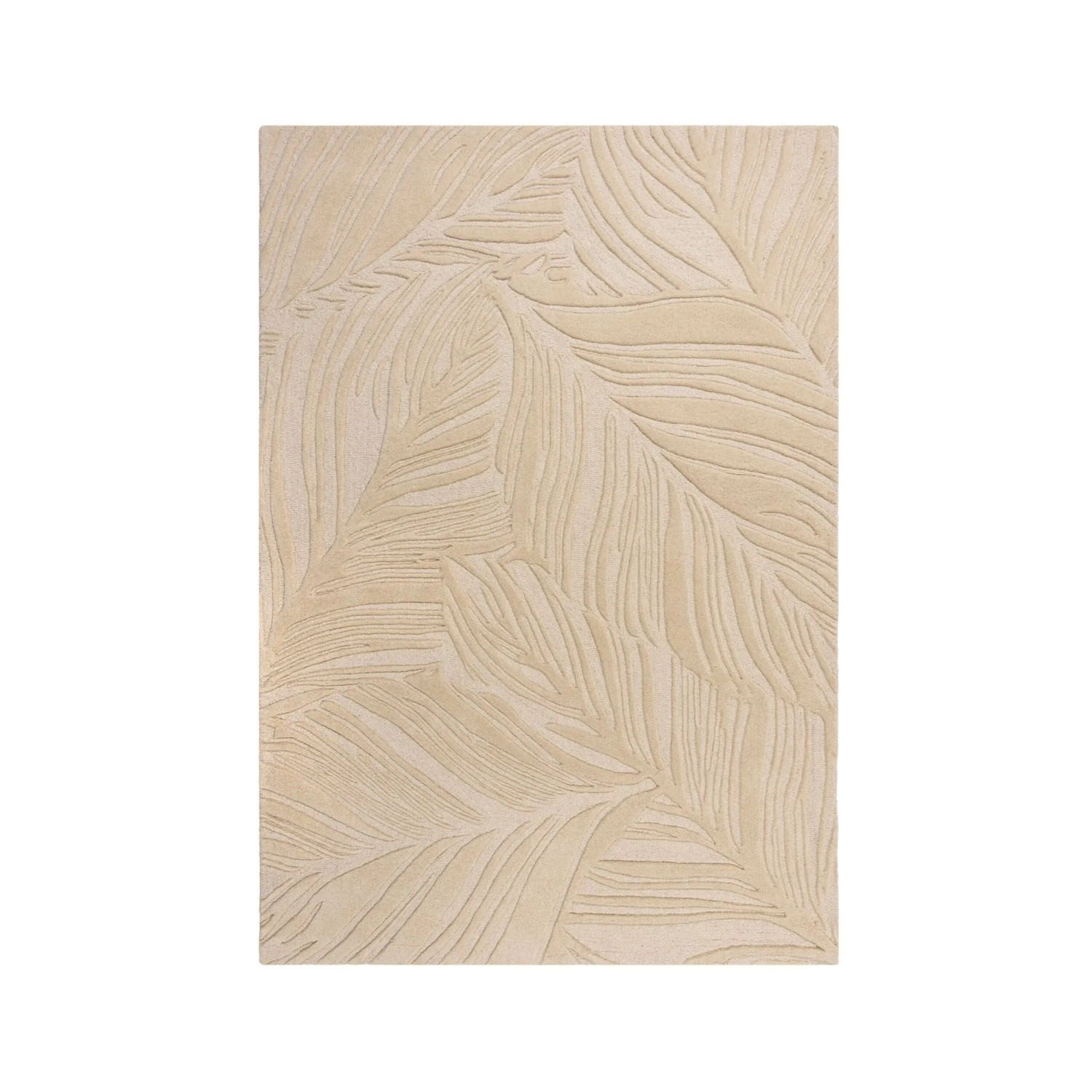 Flair Rugs Wollteppich Lino Leaf 160 cm x 230 cm Natural