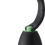 Schwarze Handtaschenlampe LED, als Tischleuchte nutzbar, ideal für Camping.