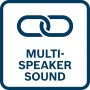 Symbol für Multi-Speaker-Sound des Bosch Professional Akku-Radio GPB 18V-3SC