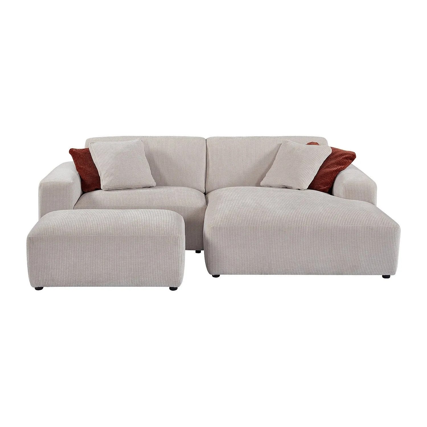 Vente-unique Sofa Ohne Schlafmöglichkeit Tirono Beige 99 cm  254 cm