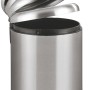Wenko Tret-Mülleimer Leman, 3 l, Edelstahl, mit geöffnetem Deckel. Ideal als Kosmetikeimer.