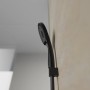 Schütte Handbrause Capri, schwarz matt, mit Antikalk-Noppen und 3 Strahlarten.