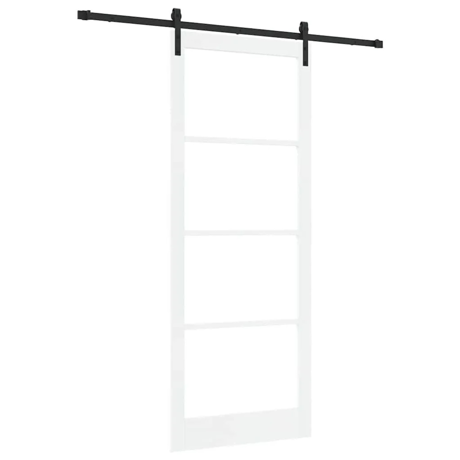 vidaXL Schiebetür ORKDAL Weiß und Schwarz 93 x 232 cm 3331872