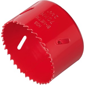 Rote LUX Bi-Metall Lochsäge, Ø 79 mm, für Bohrmaschinen, geeignet für Holz, Metall und Aluminium.