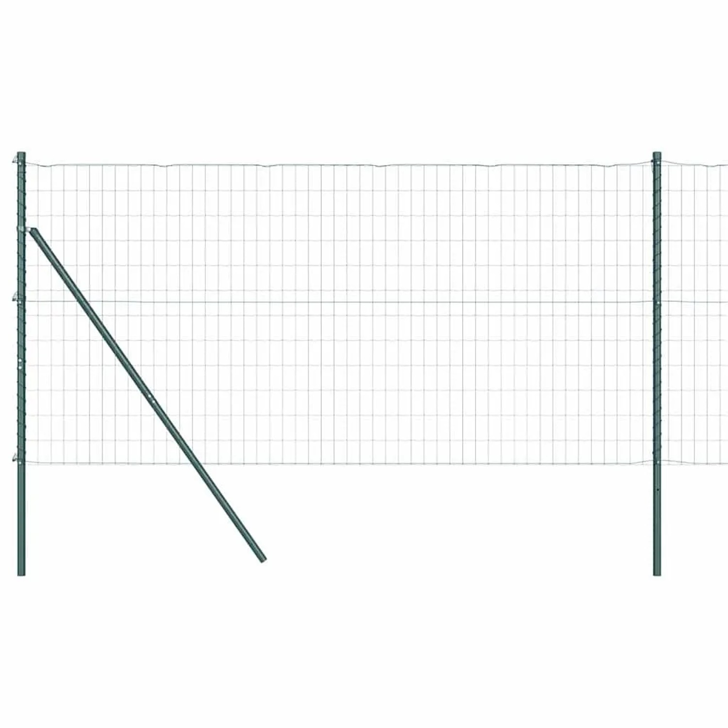 vidaXL Zaun mit Pfosten Grün 1,4 x 10 m Stahl und PVC 3350292 günstig online kaufen