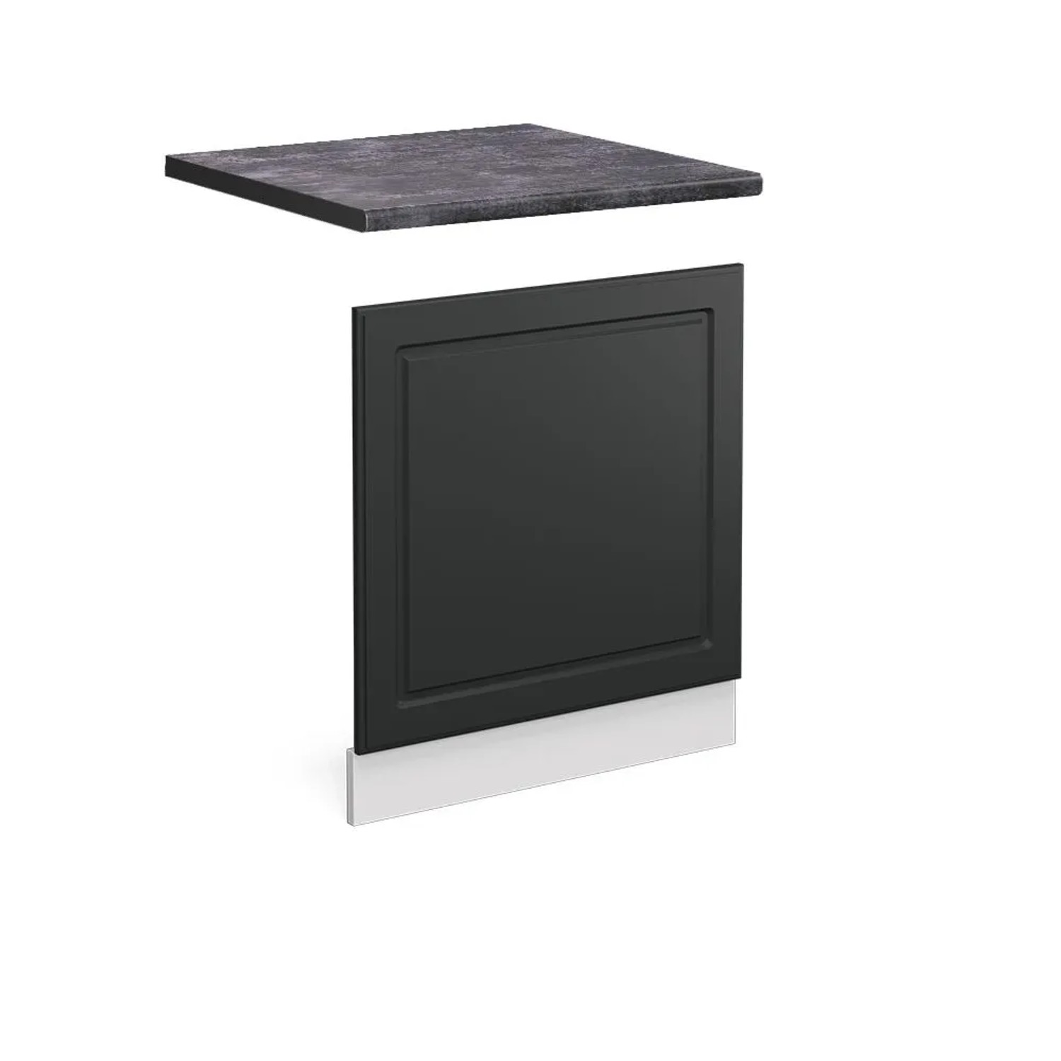 Vicco Frontblende R-Line Geschirrspüler Fronttür Anthrazit Landhaus Weiß 60 cm AP Anthrazit