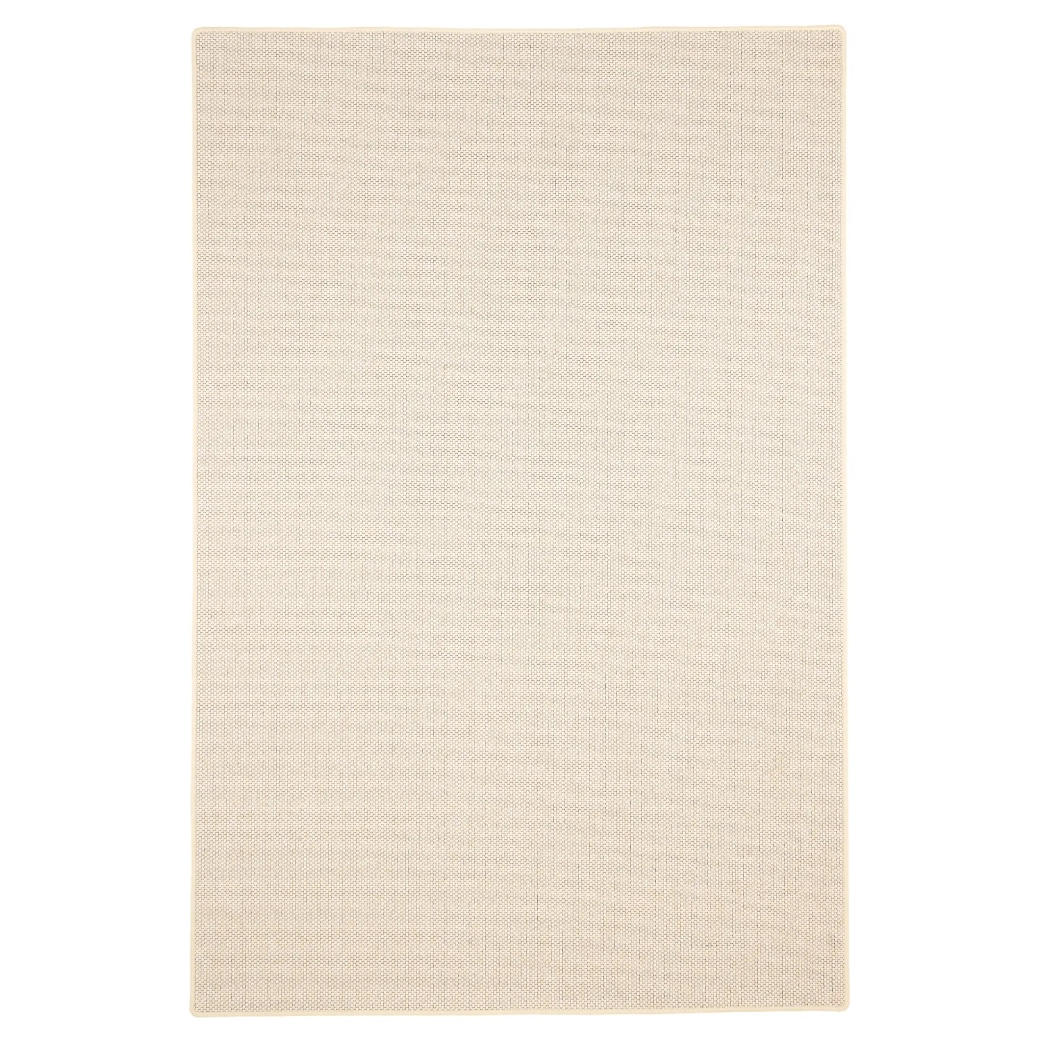Quadratischer, sandfarbener Snapstyle Teppich Bentzon, Flachgewebe, 160x160cm.