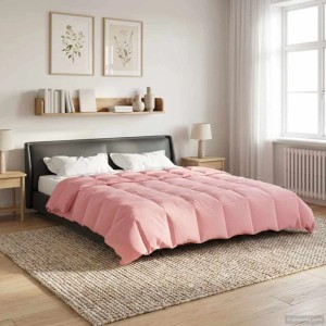 vidaXL Sommerdecke Gepolstert Rosa 200 x 240 cm Mikrofaser 42025945