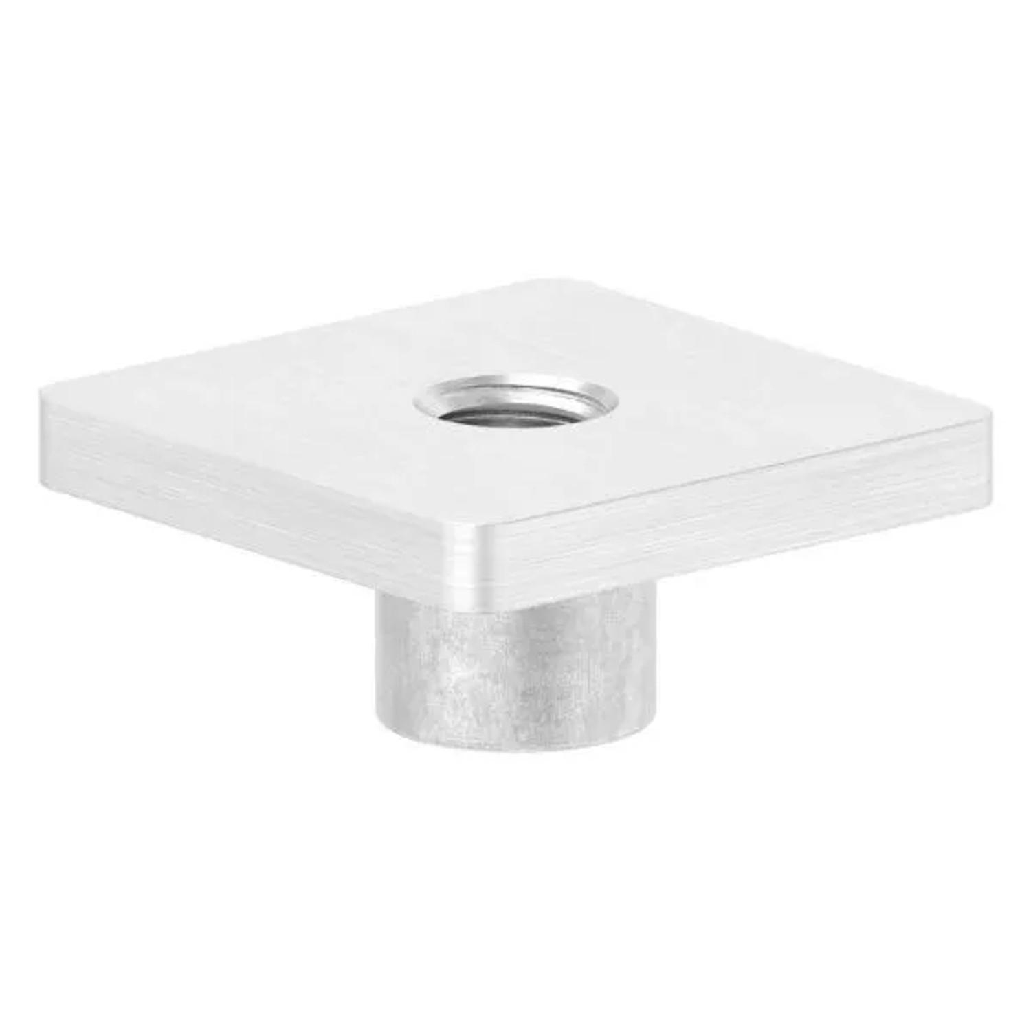 FeNau Anschweißplatte V4A 30x30 mm M8 Innengewinde Für Quadratrohr