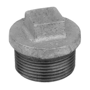 Verzinkter Kirchhoff Stopfen, 21 mm (1/2 AG), Temperguss-Fitting für Rohrleitungen.