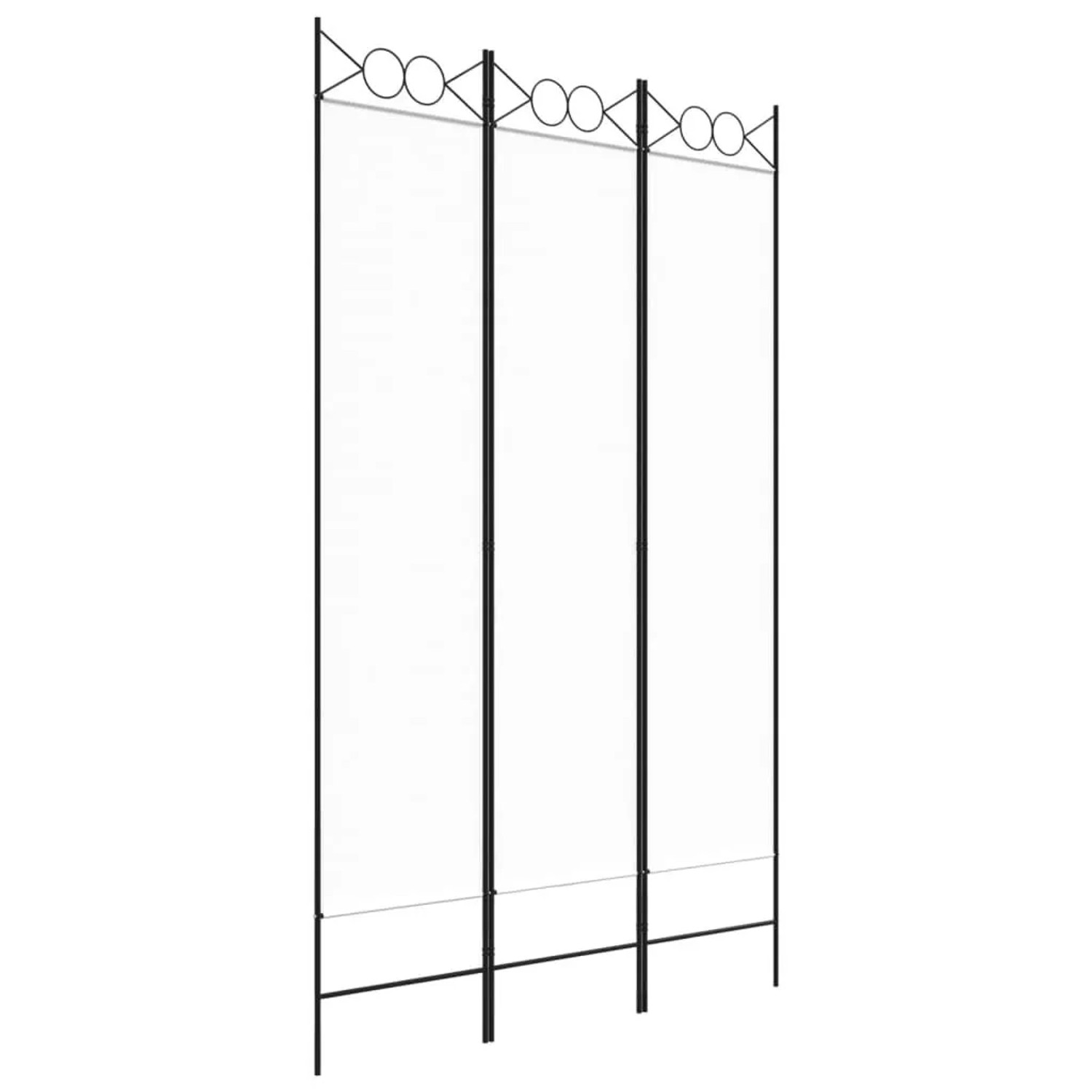 vidaXL 3 Tlg Paravent Weiß 120x200 cm Stoff 350146