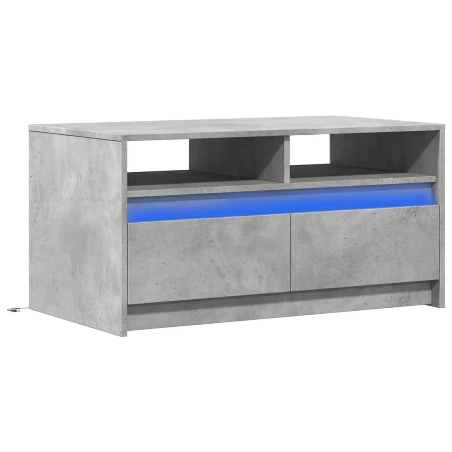 vidaXL LED-Couchtisch Betongrau Holzwerkstoff 851994