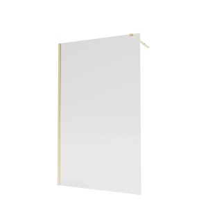 baliv Duschwand DUK-120.170 Walk-In Gold, 120x200 cm, mit Stabilisationsstange.