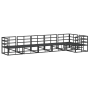 Schwarzes vidaXL Garten-Sofa-Set, 6-teilig, aus Aluminium mit modularem Design.