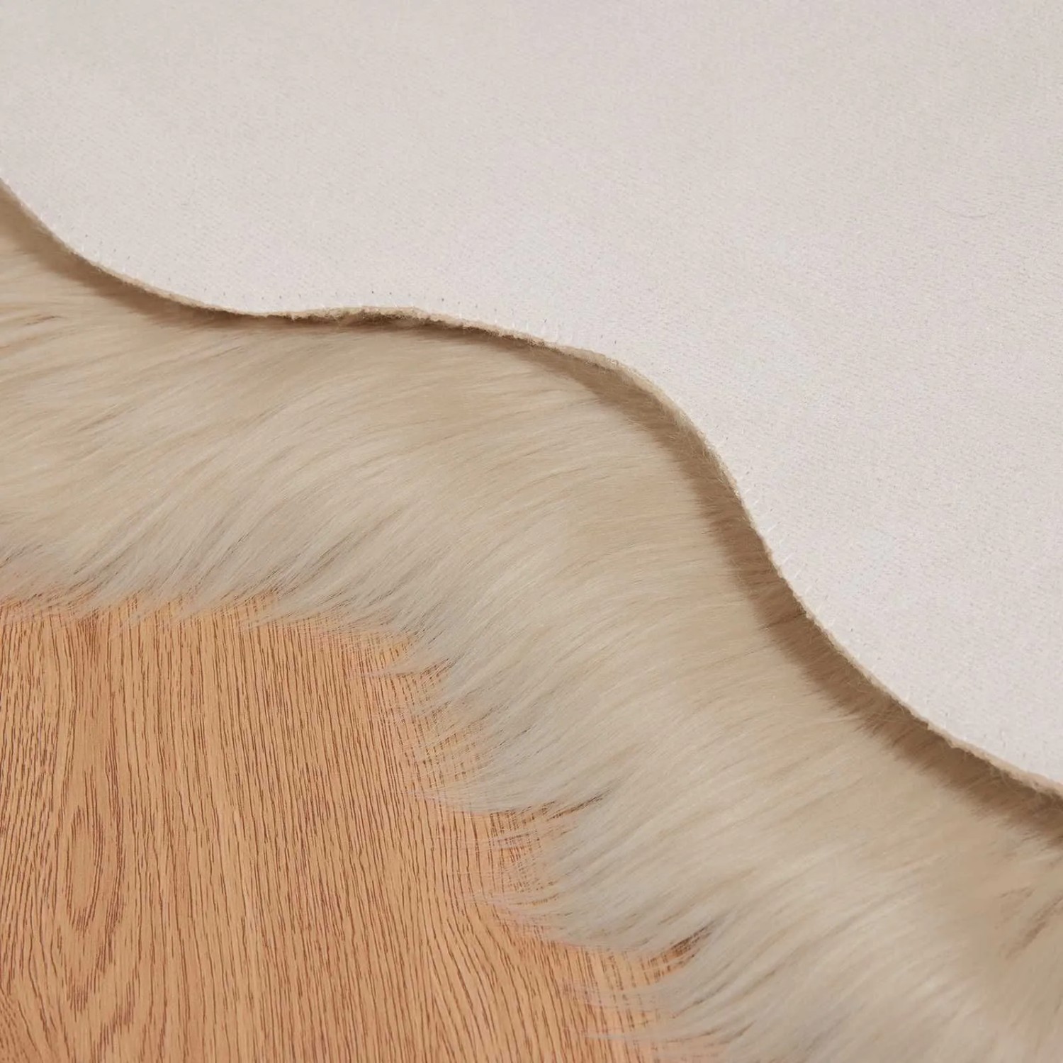 vidaXL Kunstschaffell Teppich Tafalla Beige 50 x 80 cm Polyester 42021496_6