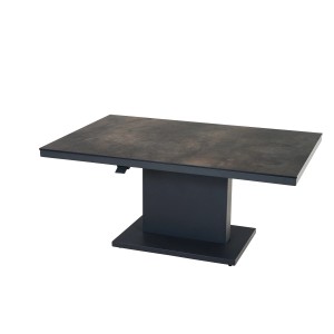 Rechteckiger Siena Garden Gartentisch Talina in Titan mit HPL-Tischplatte und Aluminiumgestell.