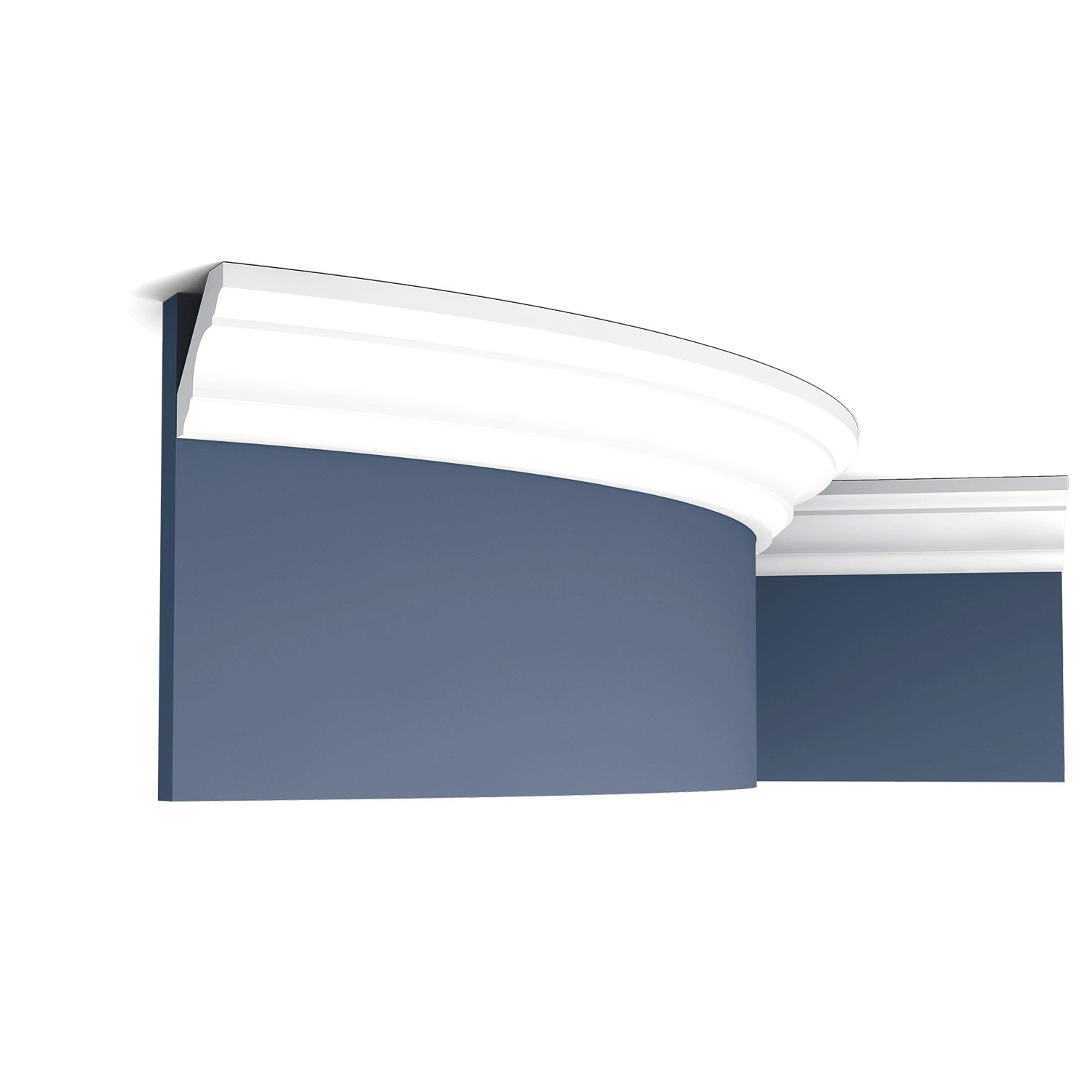 ORAC DECOR C215F LUXXUS Flexible Deckenleiste Zierleiste Eckleiste Profil 2 m 200 cm x 4,7 cm x 4,7 cm Weiß