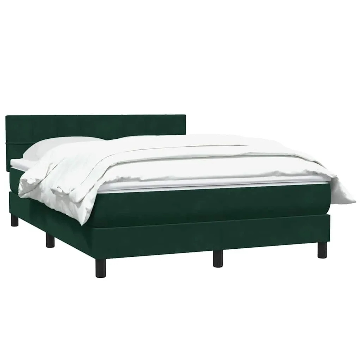 vidaXL Boxspringbett mit Matratze Dunkelgrün 160x220 cm Samt 3316266 günstig online kaufen