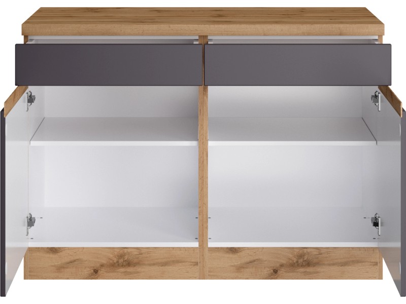 Graphit/Wotaneiche Küchenunterschrank Turin Möbel 120 cm Held kaufen OBI bei