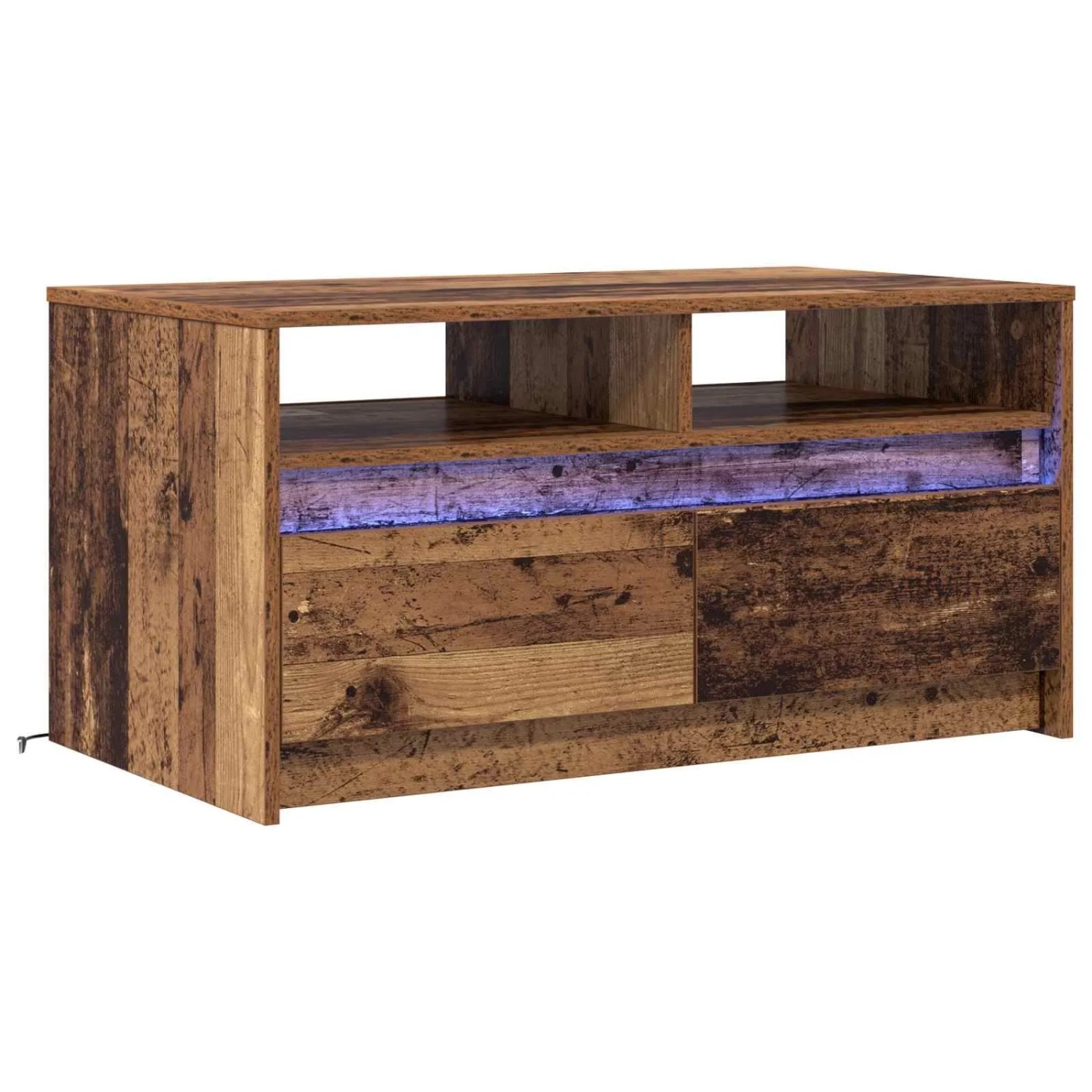 vidaXL Couchtisch mit Schubladen Altholz 90 x 50 x 45 cm Holzwerkstoff 8004682
