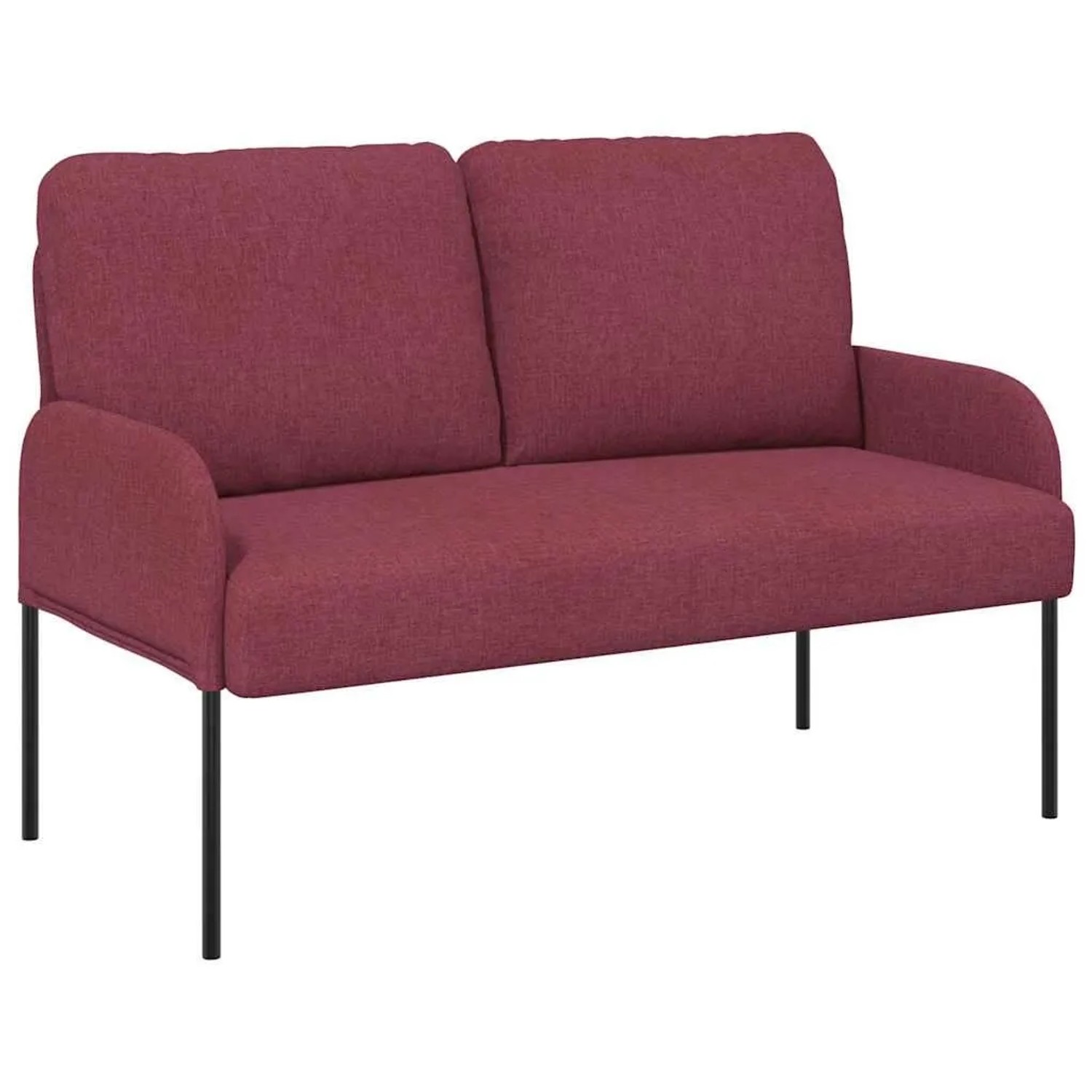 vidaXL Sofas mit Kissen 110cm Weinrot Sperrholz 42023449