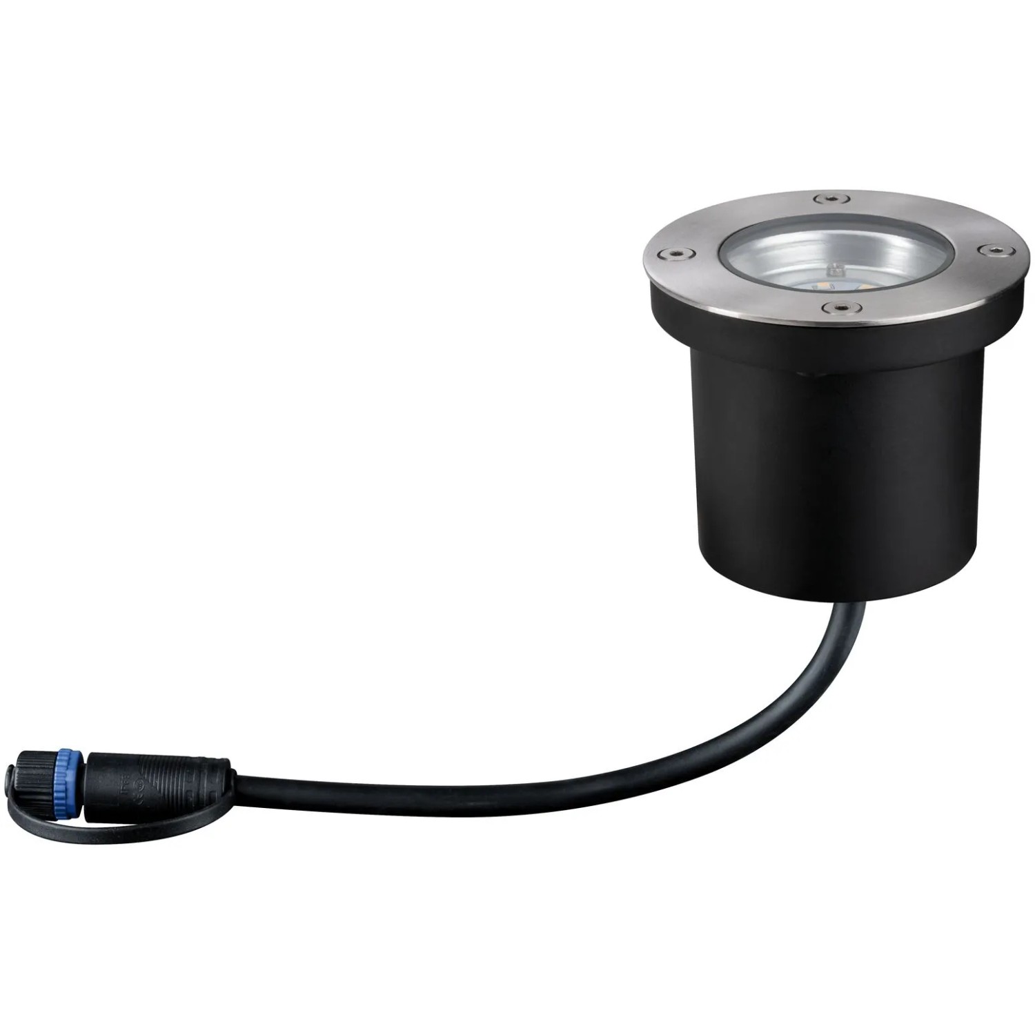 Paulmann Plug & Shine LED-Bodeneinbaustrahler, rund, IP65, warmweiß für Außenbeleuchtung.
