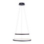 Moderne Just Light Pendelleuchte Circle in Anthrazit, Ø 50 cm, für Design-Stehlampen.