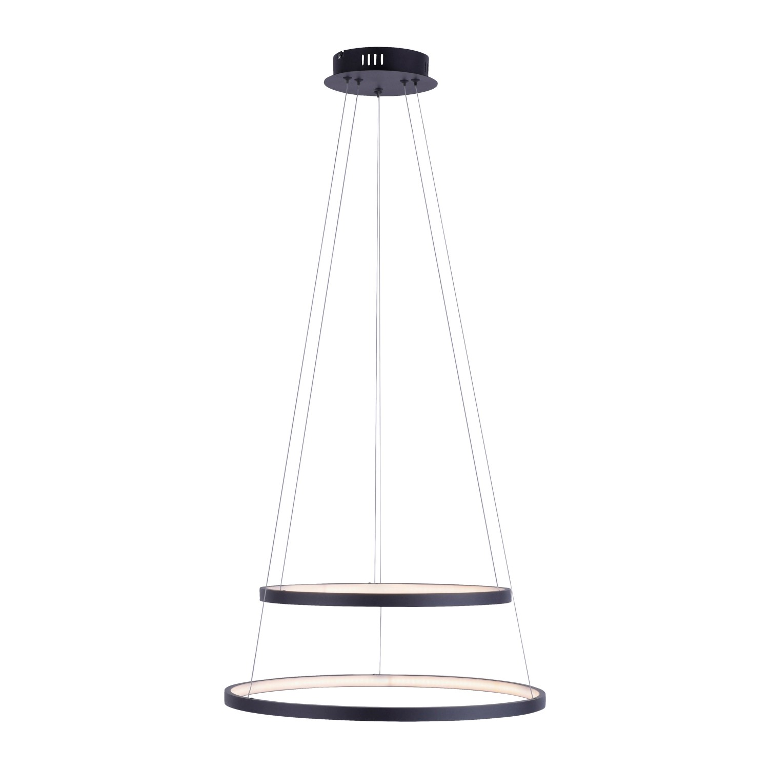 Just Light Pendelleuchte Circle Anthrazit Ø 50 cm günstig online kaufen