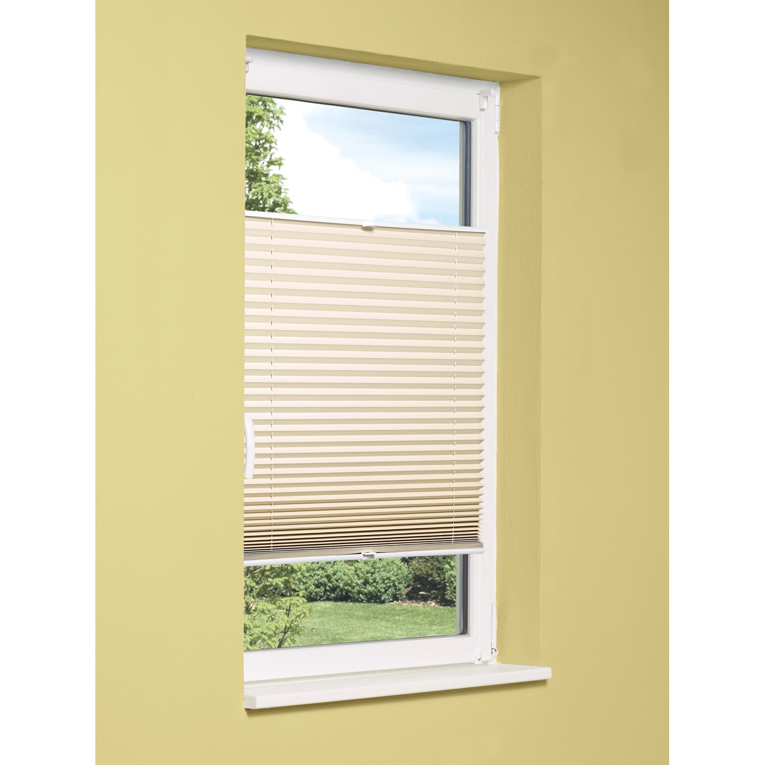 Hitzeschutz Plissee Toledo 105 cm x 130 cm Beige
