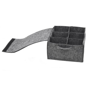 Anthrazitfarbener DuneDesign Tassenhalter aus Filz für 6 Tassen/Gläser, Camping Zubehör.