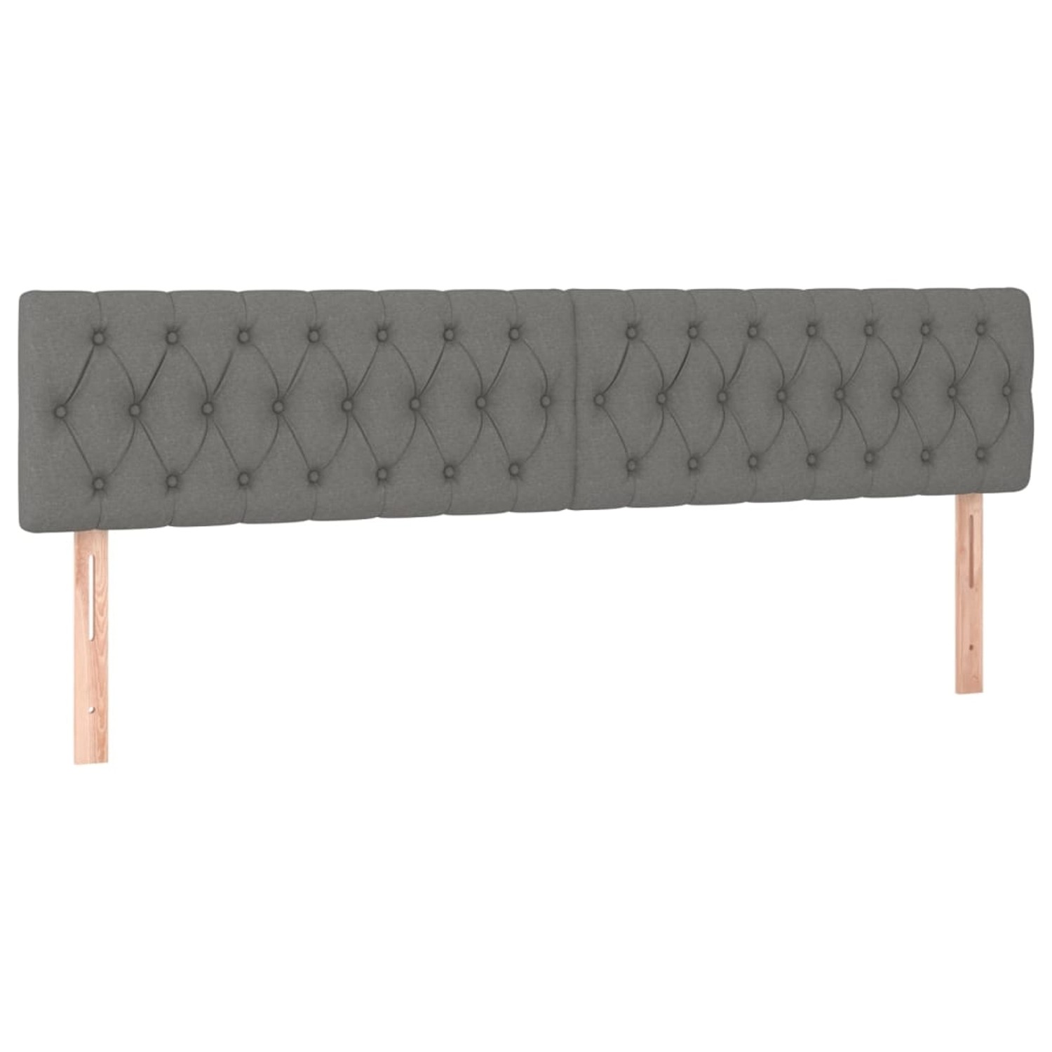 vidaXL LED Kopfteil Dunkelgrau 180x7x78/88 cm Stoff 3121963
