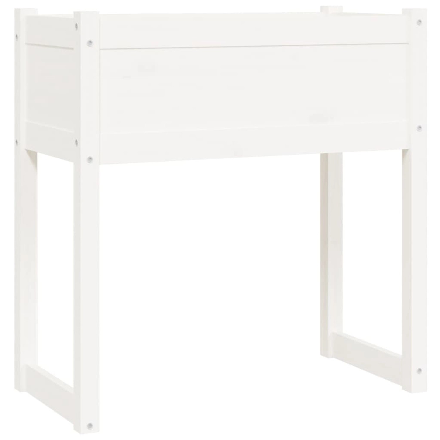 vidaXL Pflanzkübel Weiß 78x40x81 cm Massivholz Kiefer 822133