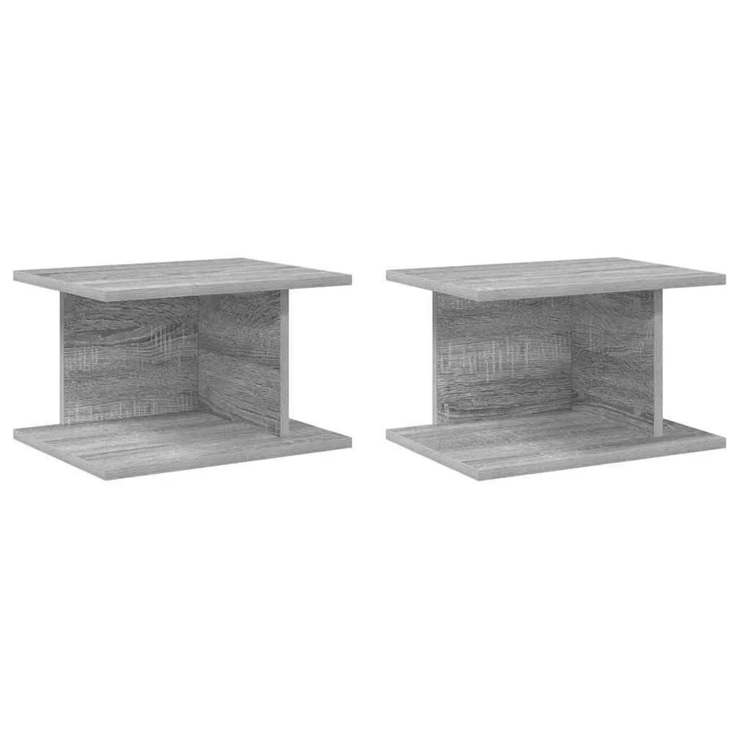 vidaXL Nachttisch 2 Stk Graues Sonoma 40 x 30 x 25 cm Holzwerkstoff 891179