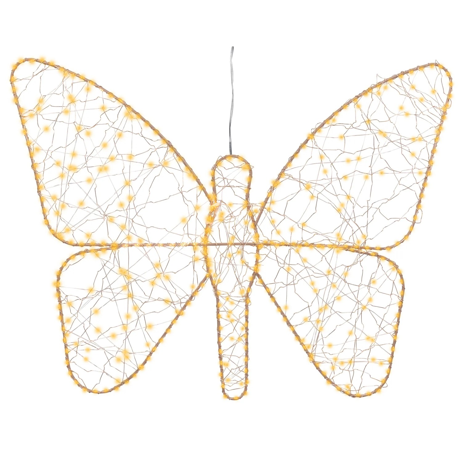 Lumineo LED-Schmetterling Metall 400 LEDs Kaltweiß 58 cm x 43 cm