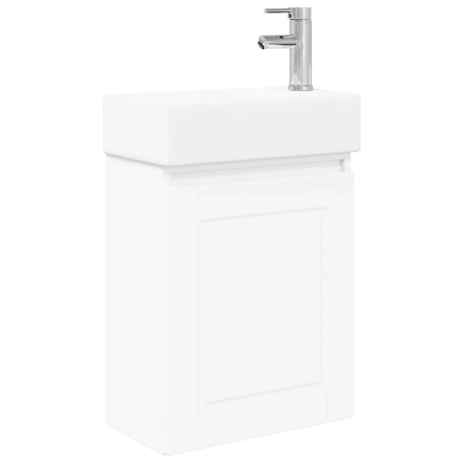 vidaXL Badezimmer Waschtischunterschrank mit Wasserhahn Weiß 889511